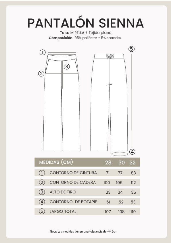 Pantalón recto con cierre lateral invisible negro - Sienna