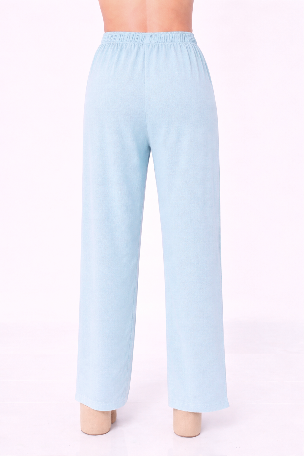 PANTALÓN PALAZZO CON ELÁSTICO POSTERIOR CELESTE - AFRICA