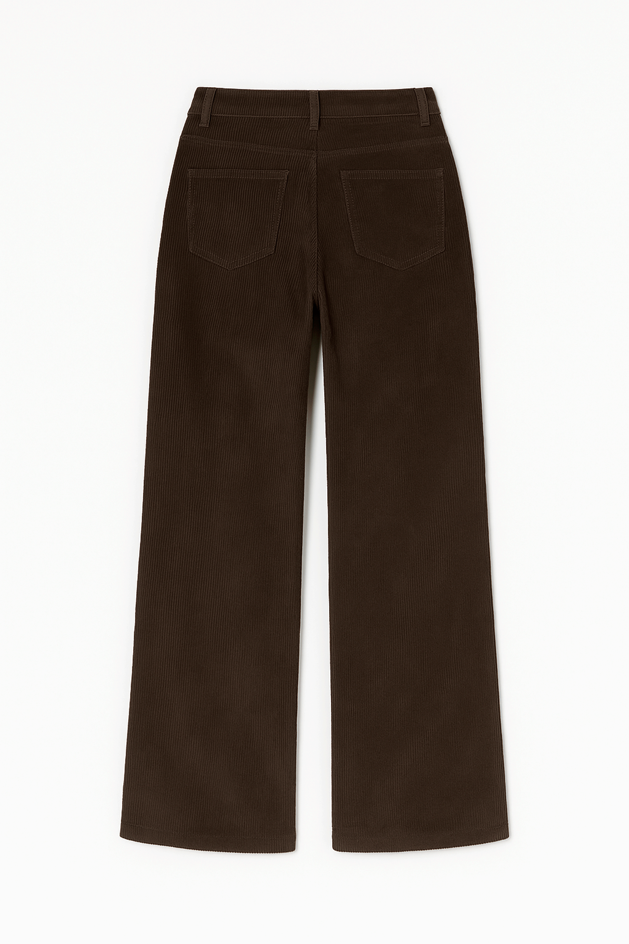 PANTALON A LA CINTURA RECTO MARRÓN - THAIS