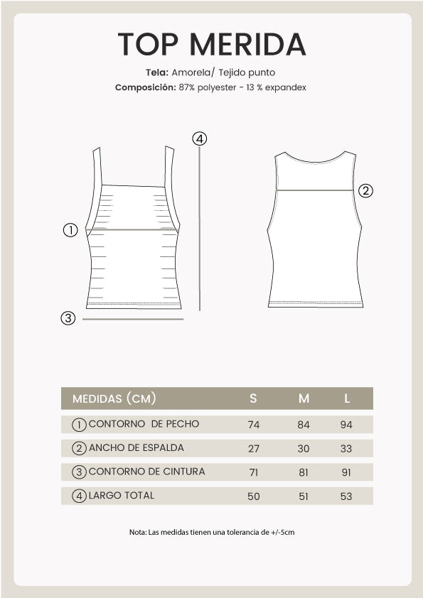 TOP MANGA CERO CON DETALLE DRAPEADO BEIGE - MERIDA