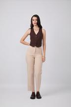 PANTALÓN SASTRE CATALAN BEIGE - ADRIANA
