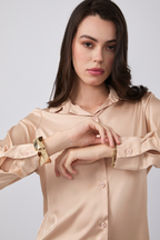 Blusa de Seda Beige