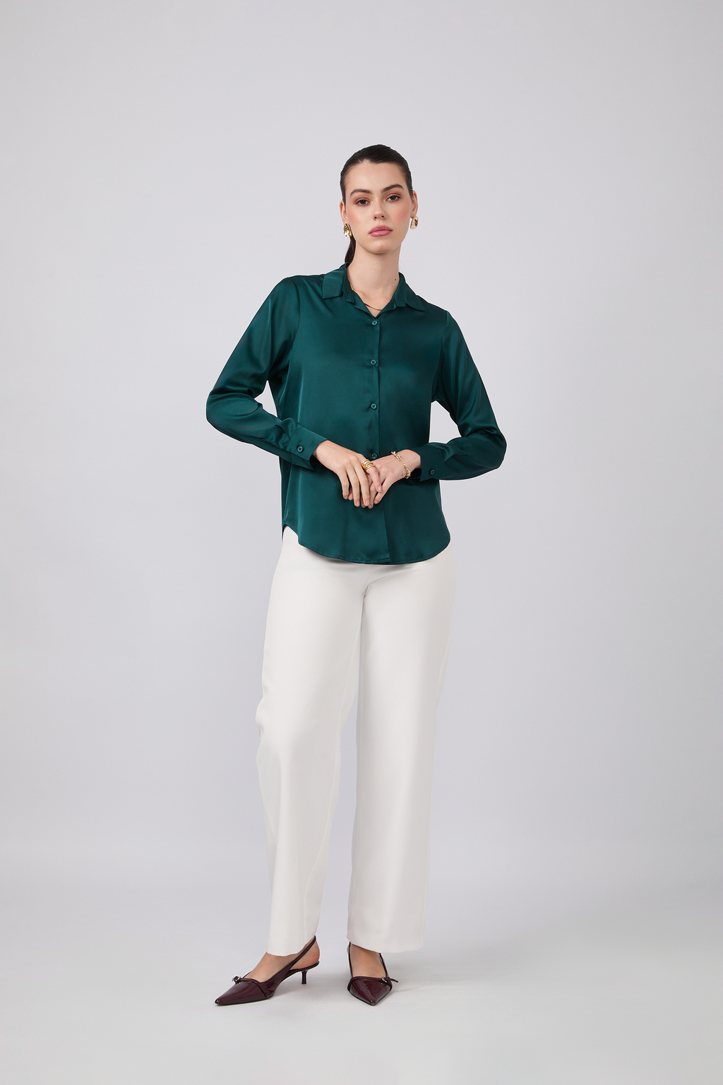 Blusa de Seda Botella