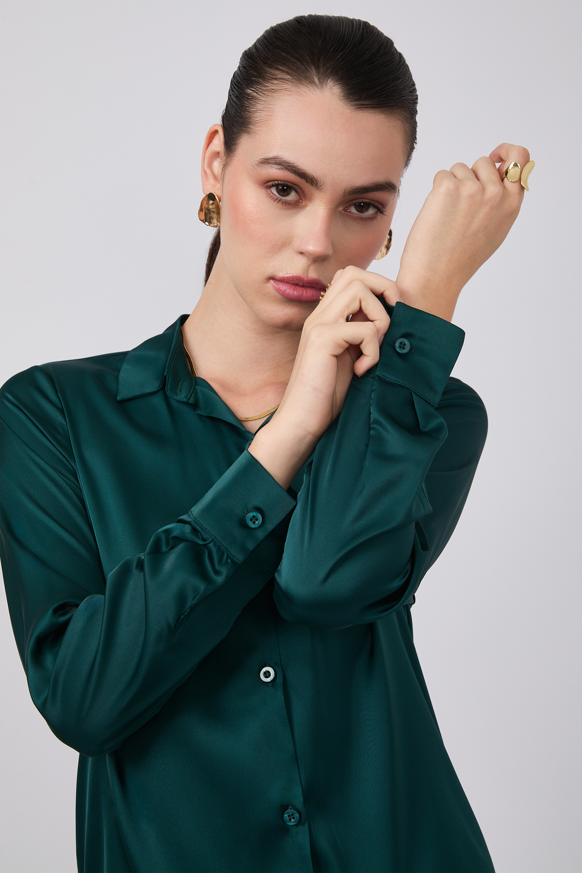 Blusa de Seda Botella
