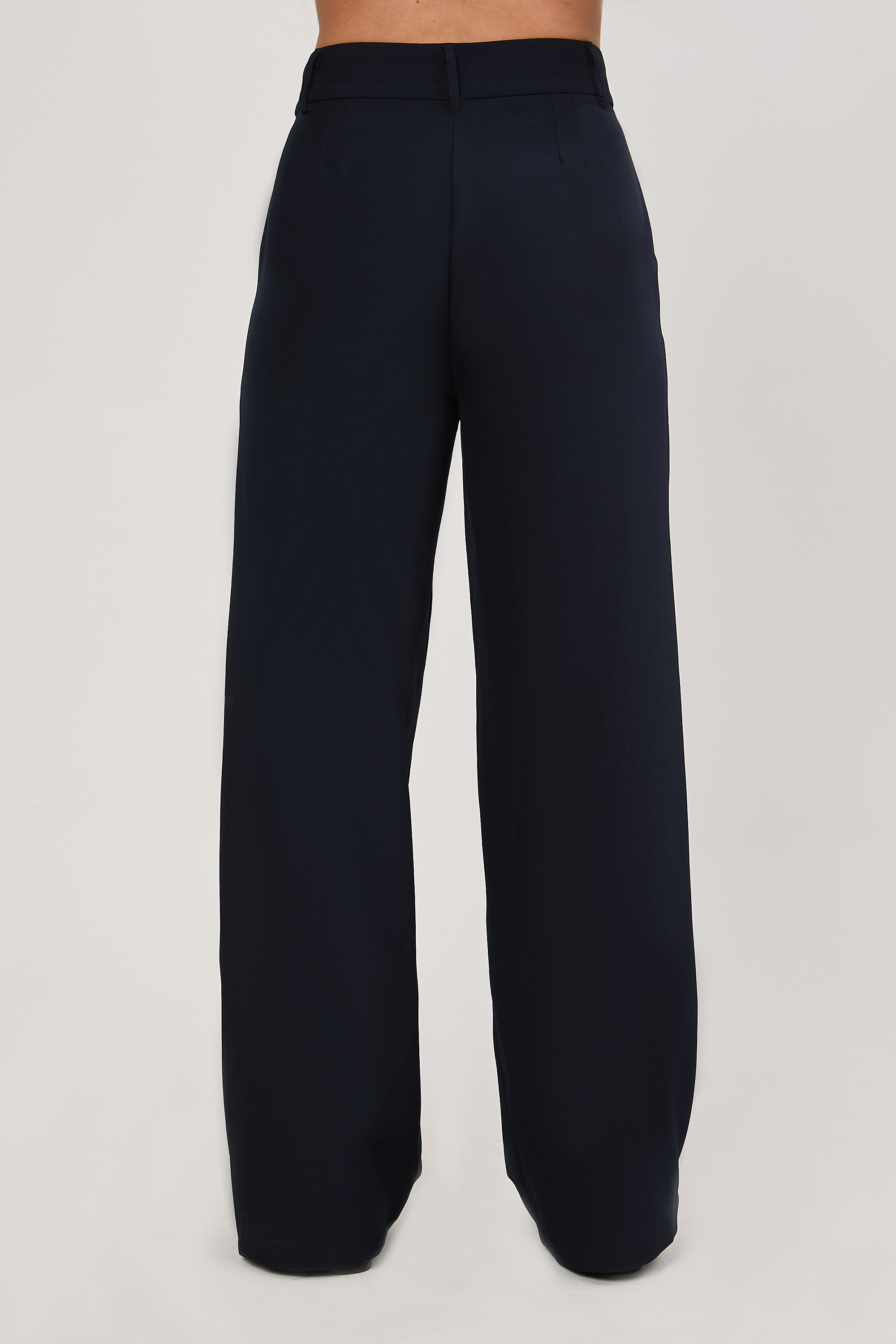 PANTALON SEMI PALAZZO CON BOLSILLOS LATERALES AZUL - DHALIA