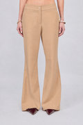 PANTALÓN FLARE SASTRE CON BOLSILLOS A LOS LATERALES CAMEL - ENROQUE
