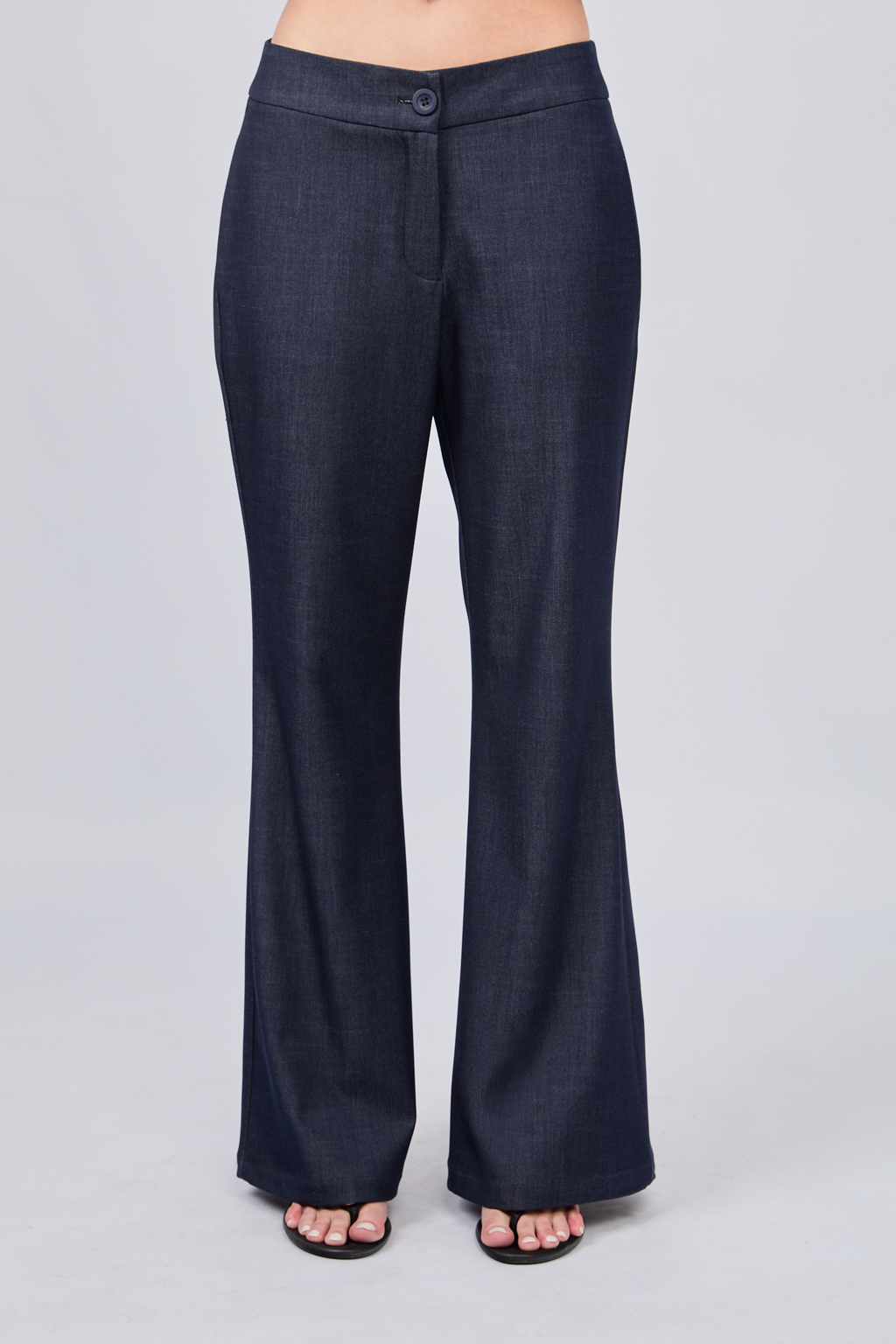 PANTALÓN FLARE SASTRE CON BOLSILLOS A LOS LATERALES CHAMBRAY - ENROQUE