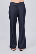 PANTALÓN FLARE SASTRE CON BOLSILLOS A LOS LATERALES CHAMBRAY - ENROQUE