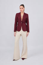 BLAZER CON SOLAPA Y LAZOS LATERALES BURGUNDY- SIENNA