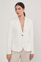 BLAZER SASTRERO ENTALLADO CON BOTON METALICO PERLA - KAJUN [PRE-VENTA]