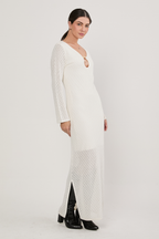 VESTIDO TEJIDO CON ESCOTE PERLA - BALI