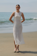 VESTIDO TEJIDO 100% ALGODÓN PERLA - LISA