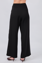 PANTALÓN SASTRERO CON PINZAS Y TIRANTES REGULABLE NEGRO - GAMBITO
