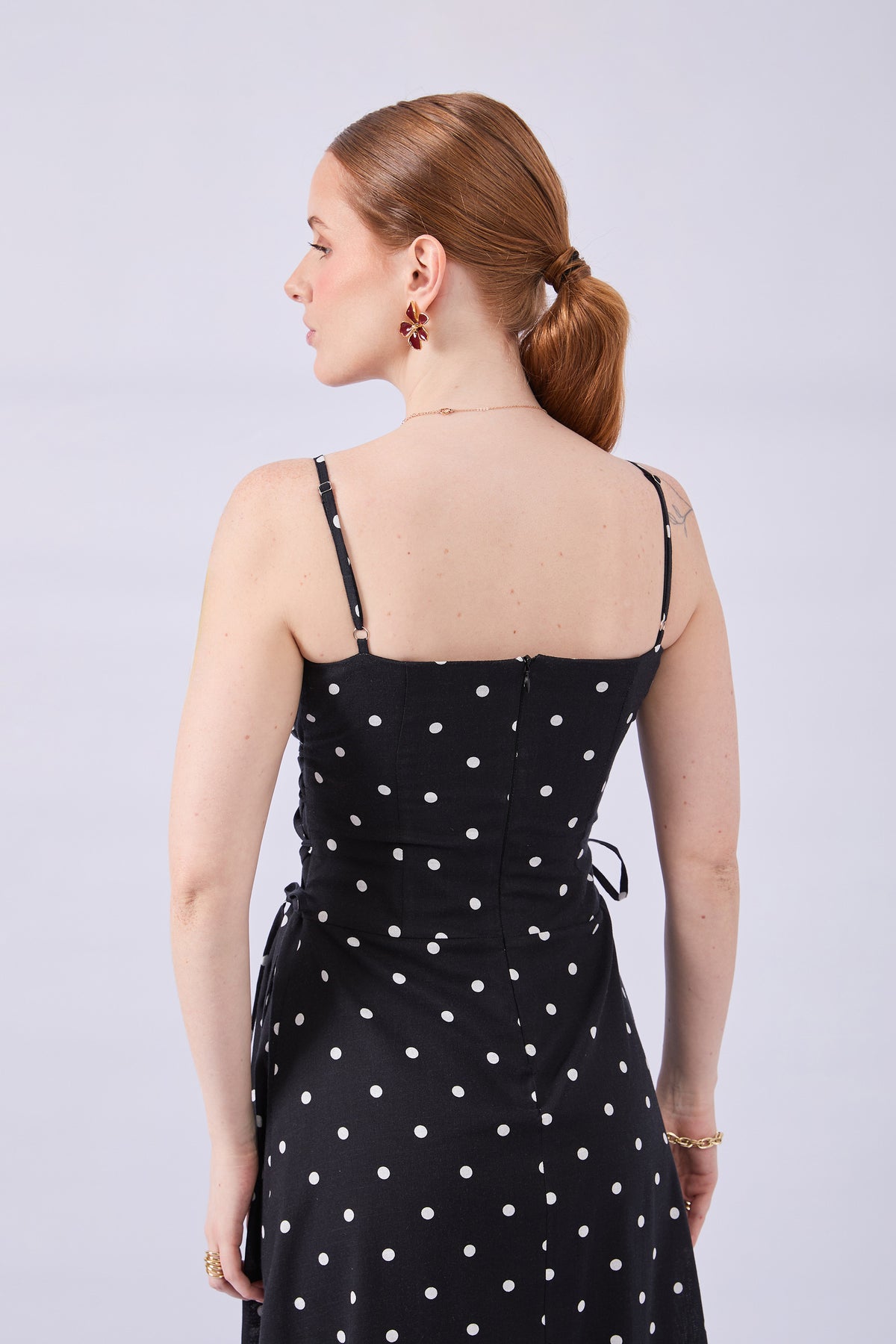 VESTIDO LUNARES NEGRO - PETRA