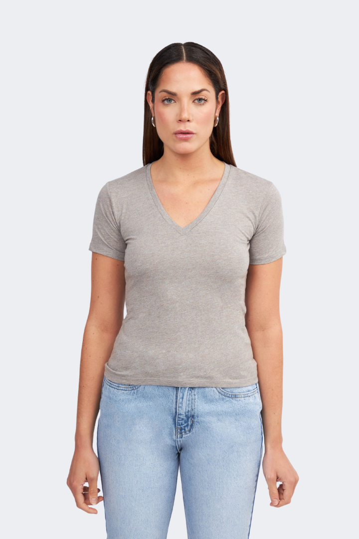 POLO ALGODON PIMA MUJER MELANGE - ESTEFANIA