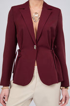 BLAZER CON SOLAPA Y LAZOS LATERALES BURGUNDY- SIENNA
