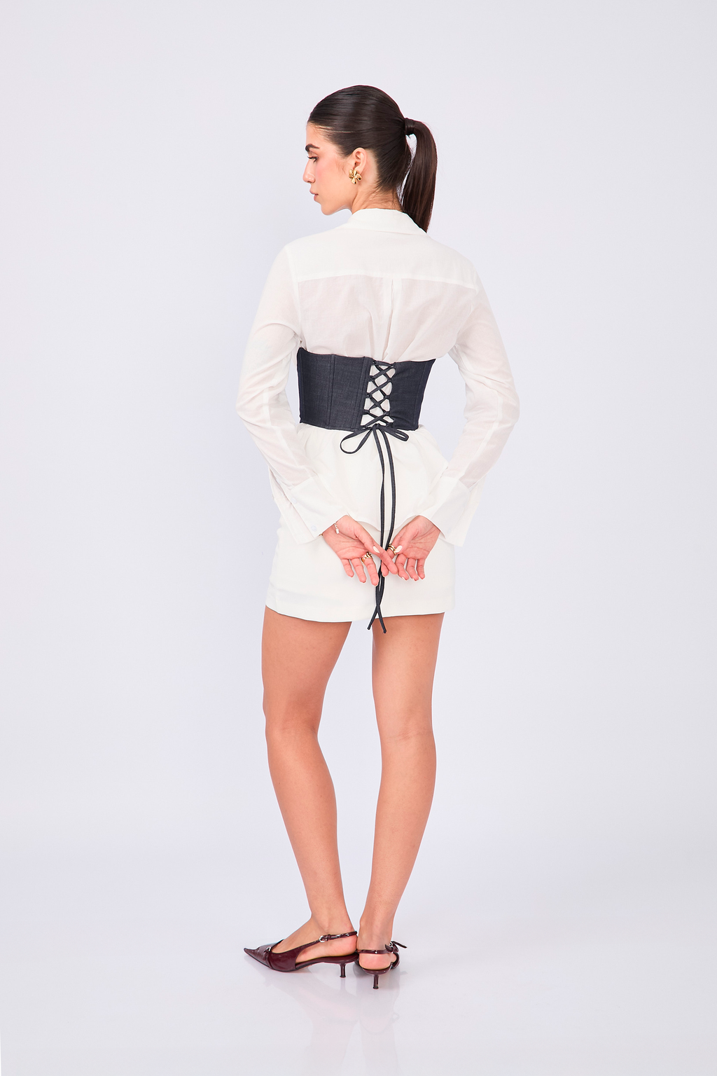 CORSET AJUSTABLE CON VARILLAS NATURAL - ISADORA