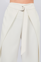 PANTALÓN SASTRERO CON PINZAS Y TIRANTES REGULABLE PERLA - GAMBITO