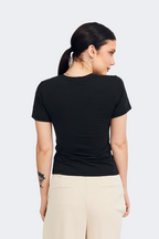 POLO ALGODON PIMA MUJER NEGRO - CAMILA