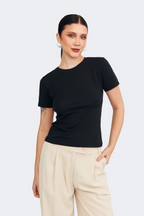 POLO ALGODON PIMA MUJER NEGRO - CAMILA