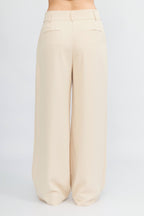 Pantalón semi palazo con pinzas y bolsillos Arena - Paris