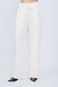 PANTALÓN SASTRERO CON LAZO Y PLIEGUES DELANTEROS PERLA- MELISSA