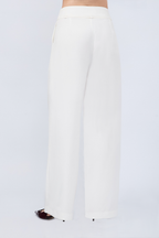PANTALÓN SASTRERO CON LAZO Y PLIEGUES DELANTEROS PERLA- MELISSA