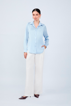 Blusa de Seda Celeste