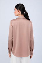 Blusa de Seda topo