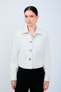 CASACA CORTA CON CUELLO CAMISERO MELANGE - AMALIA