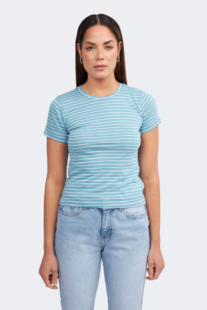 POLO ALGODON PIMA MUJER TURQUESA R.PERLA - CAMILA