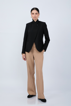 BLAZER ESTRUCTURADO CUELLO ALTO CRUZADO NEGRO - CELINE  [PRE-VENTA]