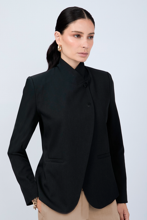 BLAZER ESTRUCTURADO CUELLO ALTO CRUZADO - CELINE