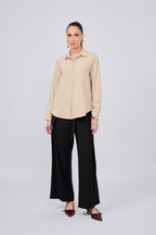 PANTALON SASTRERO DE PRETINA CRUZADA CON TIRANTES NEGRO - ALFIL