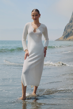 VESTIDO TEJIDO CON ESCOTE PERLA - BALI