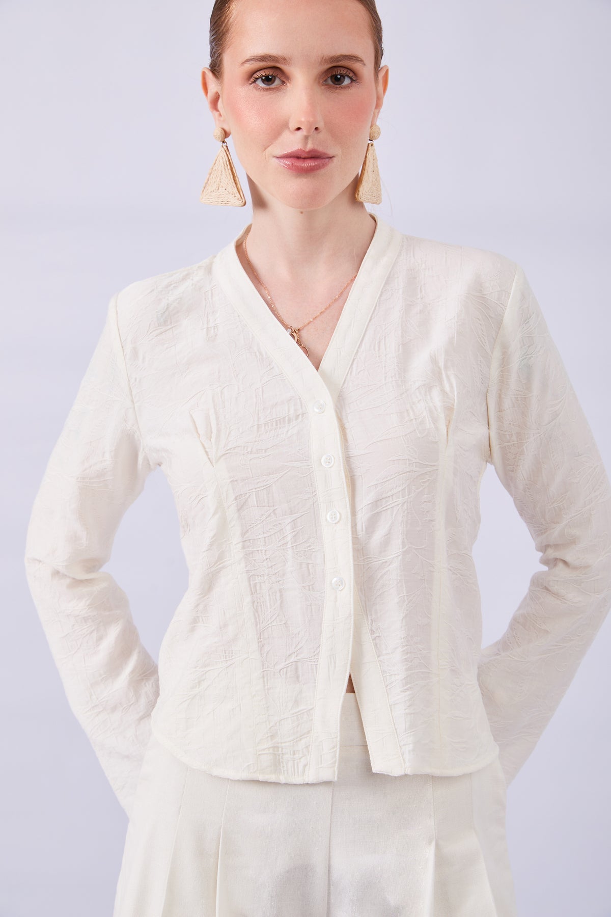 BLUSA PERLA - GARDENIA