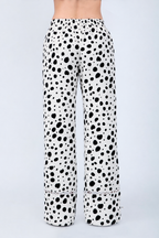 PANTALÓN PALAZZO DE ALGODÓN CON PRINT VACA NEGRA - ALBINA