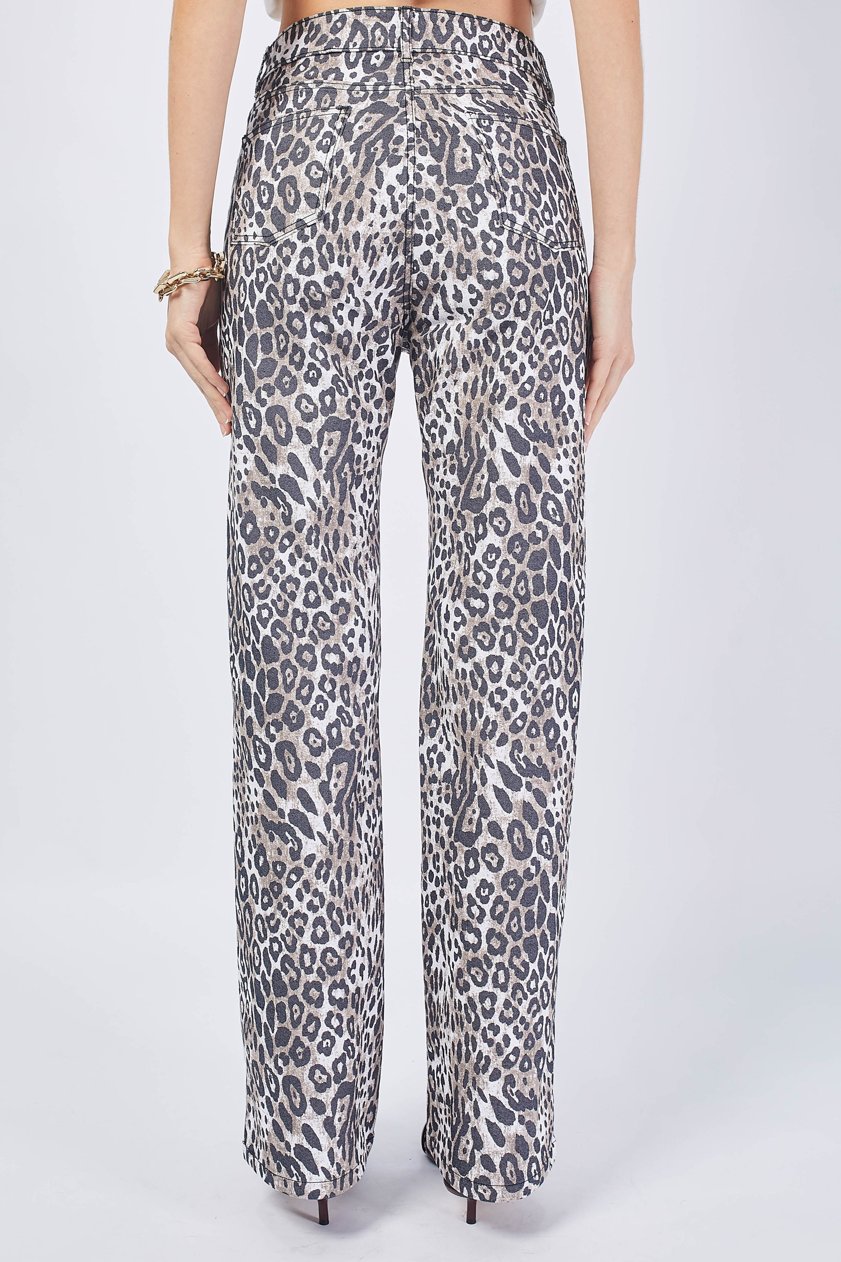 PANTALON ANIMAL PRINT GRIS- LEONELA