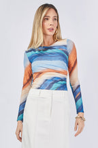 Polo tull manga larga Laura