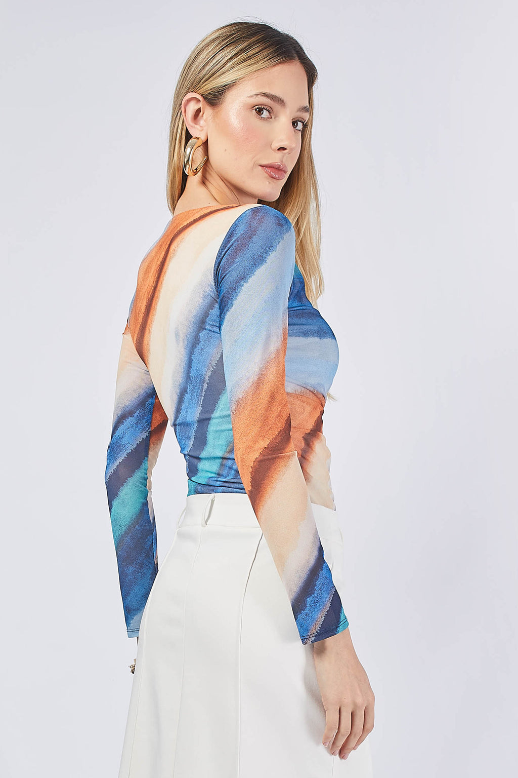 Polo tull manga larga Laura