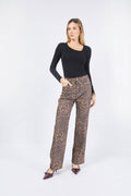 PANTALON ANIMAL PRINT MARRÓN-  LEONELA
