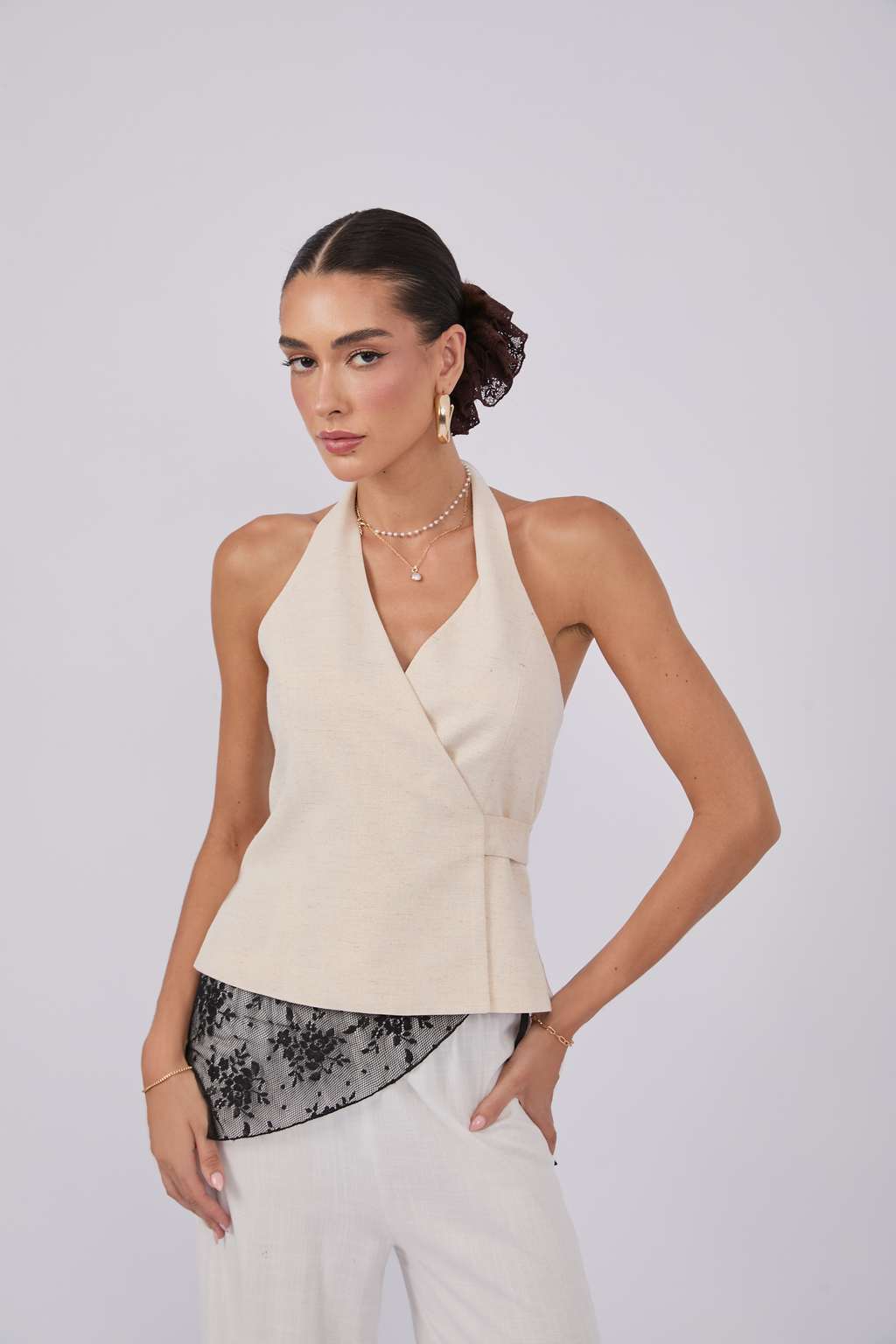 BANDANA DE ENCAJE MULTIFUNCIONAL - BANANA