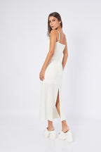 VESTIDO LARGO DE ENCAJE PERLA - MADDIE