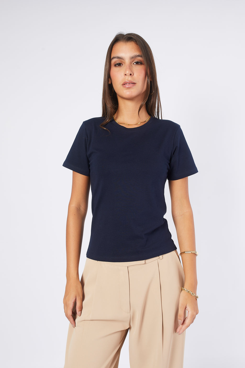 POLO ALGODON PIMA MUJER MARINO - CAMILA