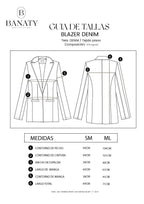 BLAZER DENIM CON BOLSILLOS FUNCIONALES AZUL CRISTAL