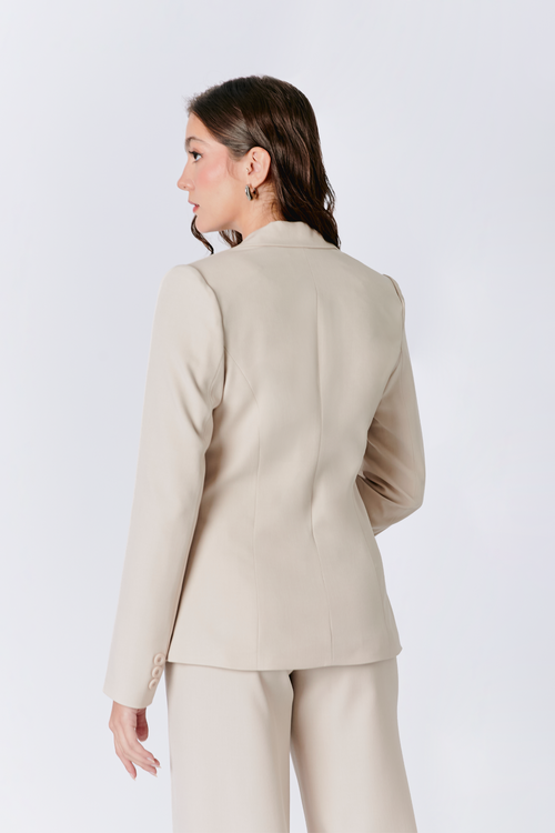 BLAZER CON BOLSILLOS FUNCIONALES BEIGE - GALA