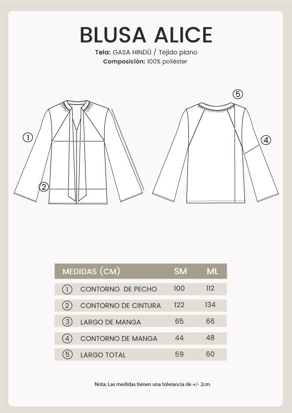 Blusa cuello V con lazo para amarrar perla - Alice