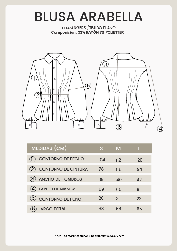 BLUSA CAMISERA MANGA CON PINZAS OLIVO - ARABELLA [PRE-VENTA]
