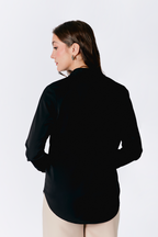 BLUSA MANGA LARGA CON BOTONES NEGRO - LORENA