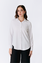 BLUSA MANGA LARGA CON BOTONES PERLA - LORENA